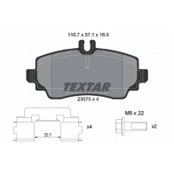 Тормозные колодки дисковые, комплект TEXTAR 511101 2307004 23070 165 2 4 23070