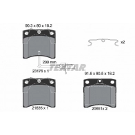 Тормозные колодки дисковые, комплект TEXTAR 21635 2317602 20651 Volkswagen Transporter (T4) 4 Грузовик 1.9 TD 68 л.с. 1992 – 2003