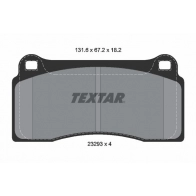 Тормозные колодки дисковые, комплект TEXTAR 2329301 Nissan GT-R (R35) 1 Купе 3.8 V6 540 л.с. 2012 – 2025 23293 23293 182 0 4