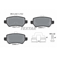 Тормозные колодки дисковые, комплект TEXTAR 23417 152 1 5 Opel Astra (G) 2 Универсал 1.6 (F35) 84 л.с. 2000 – 2004 23417 2341703