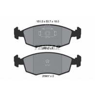 Тормозные колодки дисковые, комплект TEXTAR 23552 20907 2355202 Fiat Strada (178) 1 Пикап 1.9 D 63 л.с. 2000 – наст. время