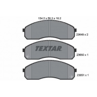 Тормозные колодки дисковые, комплект TEXTAR 23649 162 0 5 23649 Kia Carnival (GQ) 2 Минивэн 3.5 194 л.с. 2002 – 2006 2364901