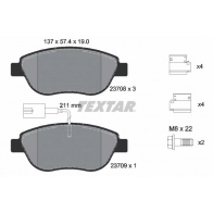 Тормозные колодки дисковые, комплект TEXTAR 23708 190 2 5 2370804 Fiat Multipla (186) 1 Минивэн 1.6 16V GPL 103 л.с. 2001 – 2010 23708