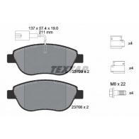 Тормозные колодки дисковые, комплект TEXTAR 23709 2370901 Fiat Doblo (263) 2 Кабина с шасси 1.4 120 л.с. 2011 – 2024 23708