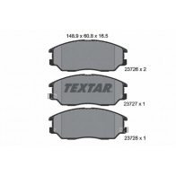 Тормозные колодки дисковые, комплект TEXTAR 23726 Hyundai Equus (JS) 1 Седан 3.0 24V 182 л.с. 1999 – 2009 2372601 23726 165 0 5