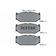 Тормозные колодки дисковые, комплект TEXTAR 23962 Suzuki Swift (MZ, EZ) 2 2004 – 2010 23962 155 0 5 2396201
