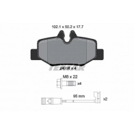 Тормозные колодки дисковые, комплект TEXTAR 2400801 511614 24008 177 1 4 24008