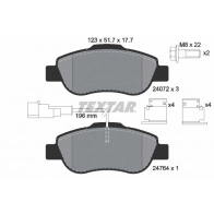 Тормозные колодки дисковые, комплект TEXTAR 24072 177 2 5 511645 2407202 24072