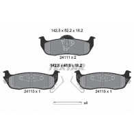 Тормозные колодки дисковые, комплект TEXTAR Infiniti QX56 (JA60) 1 2003 – 2010 24111 182 1 5 2411103 24111