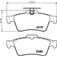 Тормозные колодки дисковые, комплект TEXTAR 24137 23482 Volvo V40 2 (525) Хэтчбек 2.0 D2 120 л.с. 2015 – 2024 2413704