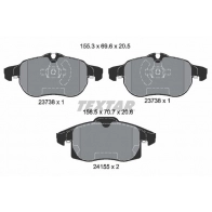 Тормозные колодки дисковые, комплект TEXTAR 24155 23738 2415501 Opel Vectra (C) 3 Хэтчбек 1.9 CDTI (F68) 100 л.с. 2005 – 2008