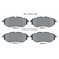 Тормозные колодки дисковые, комплект TEXTAR 24222 2422201 24222 180 0 5 Subaru Outback (BR) 3 Универсал 2.5 i AWD 170 л.с. 2013 – наст. время