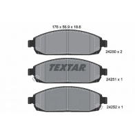 Тормозные колодки дисковые, комплект TEXTAR 24250 511734 2425001 24250 186 0 5