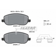 Тормозные колодки дисковые, комплект TEXTAR Fiat Croma (194) 2 2005 – 2010 2429401 20261 24294