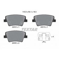 Тормозные колодки дисковые, комплект TEXTAR 2431201 1437027501 W5X E1