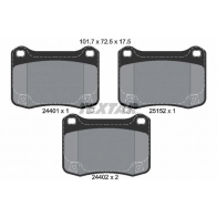 Тормозные колодки дисковые, комплект TEXTAR 24401 175 0 5 Lexus IS (XE20) 2 Седан 5.0 IS F (USE20) 423 л.с. 2007 – 2013 2440101 24401
