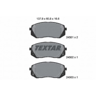 Тормозные колодки дисковые, комплект TEXTAR 511877 24501 2450101 24501 166 0 5