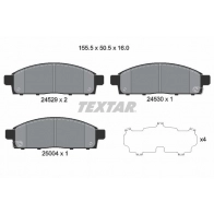 Тормозные колодки дисковые, комплект TEXTAR 24529 160 0 5 24529 Fiat Fullback (502, 3) 1 2016 – 2019 2452901