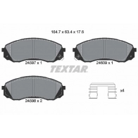 Тормозные колодки дисковые, комплект TEXTAR 2459701 24597 176 1 5 Hyundai H1 Starex 24597