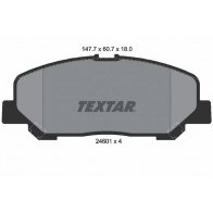 Тормозные колодки дисковые, комплект TEXTAR 24601 24601 180 0 4 511932 2460101