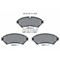 Тормозные колодки дисковые, комплект TEXTAR Cadillac Deville 24615 2461501 24615 169 0 5