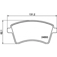 Тормозные колодки дисковые, комплект TEXTAR 24693 2469302 Renault Kangoo (KW) 2 Минивэн 1.6 95 л.с. 2010 – 2024 24693 187 2 4