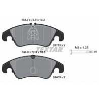 Тормозные колодки дисковые, комплект TEXTAR 24409 Ford Focus 2 Хэтчбек 2.5 RS 305 л.с. 2009 – 2011 24743 2474302