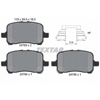 Тормозные колодки дисковые, комплект TEXTAR Opel GT (S) 1 2007 – 2010 2479301 24793 24793 185 1 5