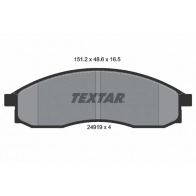Тормозные колодки дисковые, комплект TEXTAR 512066 24919 165 0 4 24919 2491901
