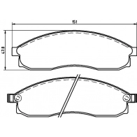 Тормозные колодки дисковые, комплект TEXTAR 2491903 Nissan Bluebird B 23H9CX