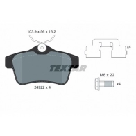 Тормозные колодки дисковые, комплект TEXTAR 2492204 Citroen DS5 1 (PF2) 2011 – 2015 24922 162 1 4 24922