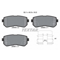 Тормозные колодки дисковые, комплект TEXTAR 2494901 24949 24949 165 1 5 Hyundai i20 (PB) 1 2008 – 2015
