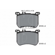 Тормозные колодки дисковые, комплект TEXTAR 25183 2518301 Mercedes S-Class (W222) 4 Седан 3.0 S 350 d (2220. 2220) 286 л.с. 2017 – 2024 25183 178 0 5