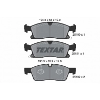 Тормозные колодки дисковые, комплект TEXTAR 512160 25190 25190 190 0 5 2519002