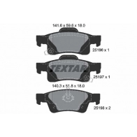 Тормозные колодки дисковые, комплект TEXTAR 2519601 512164 25196 180 0 5 25196