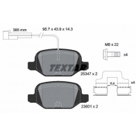 Тормозные колодки дисковые, комплект TEXTAR 25347 512211 2534701 23601