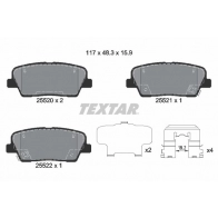 Тормозные колодки дисковые, комплект TEXTAR 25520 2552001 25520 155 1 5 Hyundai Genesis (BH) 1 Седан 3.3 24V 233 л.с. 2008 – 2014