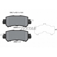 Тормозные колодки дисковые, комплект TEXTAR 2554001 25540 25540 144 0 5 Mazda CX-5 (KE) 1 Кроссовер 2.2 D 150 л.с. 2012 – 2017