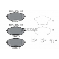 Тормозные колодки дисковые, комплект TEXTAR Toyota Auris (E180) 2 Хэтчбек 1.2 (NRE185) 116 л.с. 2015 – 2024 25698 187 1 5 2569801 25698