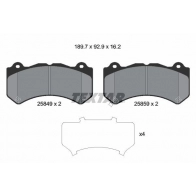 Тормозные колодки дисковые, комплект TEXTAR 2584901 25849 162 1 5 Chevrolet Camaro 6 (GM A) 2015 – 2020 25849