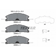 Тормозные колодки дисковые, комплект TEXTAR 25902 2590201 Ford Explorer 5 (D4, U502) 2011 – 2019 25902 187 1 5