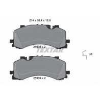 Тормозные колодки дисковые, комплект TEXTAR 25908 169 1 5 Audi A6 (C8) 5 Универсал 3.0 45 Tdi Mild Hybrid Quattro 231 л.с. 2018 – 2024 25908 2590801