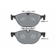 Тормозные колодки дисковые, комплект TEXTAR 24474 2598201 25982 512330