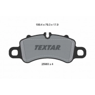Тормозные колодки дисковые, комплект TEXTAR Z 1TKD 2598303 1437841927