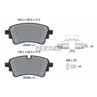 Тормозные колодки дисковые, комплект TEXTAR Audi A6 (C8) 5 Универсал 55 TFSI e quattro 252 л.с. 2020 – 2024 2626503 UOBJP EC