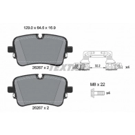 Тормозные колодки дисковые, комплект TEXTAR Audi A6 (C8) 5 Универсал 55 TFSI e quattro 252 л.с. 2020 – 2024 2626701 P8O6 NQ4