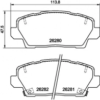 Тормозные колодки дисковые, комплект TEXTAR AEZPW 75 2628001 Kia Picanto (JA) 3 Хэтчбек 1.2 MPI 84 л.с. 2020 – 2025