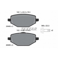 Тормозные колодки дисковые, комплект TEXTAR P2 VBGZ Renault Captur (HF) 2 Кроссовер E-TECH 160 92 л.с. 2020 – 2025 2646801