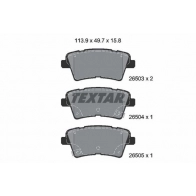 Тормозные колодки дисковые, комплект TEXTAR 2650301 Kia Optima (JF) 4 2015 – 2020 EWQ8 3WF