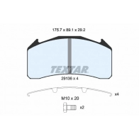 Тормозные колодки дисковые, комплект TEXTAR Ford Focus 3 (CB8) Хэтчбек 2.0 TDCi 115 л.с. 2010 – 2025 29136 29136 292 1 4 D7500 2913606